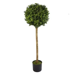 Leaf 120cm (4ft) Artificial Boxwood Buxus Ball Topiary Tree -HOMCO Garden Shop 120cm 4ft artificial boxwood buxus ball topiary tree5060532978104 02c MP