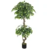 Leaf 150cm Artificial Twisted Ficus Tree -HOMCO Garden Shop 150cm artificial twisted ficus tree5060532979347 01c MP
