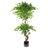 Leaf 150cm Twisted Trunk Artificial Japanese Fruticosa Ficus Tree Rainbow Planter -HOMCO Garden Shop 150cm twisted trunk artificial japanese fruticosa ficus tree rainbow planter5060532979491 01c MP