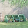 2.7M Steeple Polytunnel Greenhouse Poly Tunnel Green Hot House Steel Frame New -HOMCO Garden Shop 2 7m steeple polytunnel greenhouse poly tunnel green hot house steel frame new5060348503644 01c MP
