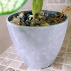 Leaf 40cm Artificial Taro House Plant In Decorative Planter -HOMCO Garden Shop 40cm artificial taro house plant in decorative planter5060950403332 02c MP