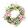 Leaf 45cm Artificial Pink Floral Wreath -HOMCO Garden Shop 45cm artificial pink floral wreath5060950403011 01c MP
