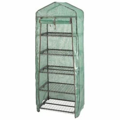 5 Tier Garden Greenhouse With Roll Up Door -HOMCO Garden Shop 5 tier garden greenhouse with roll up door5050642050999 03c MP