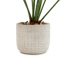 50cm Cheese Plant Artificial Plant In Grey Ceramic Pot -HOMCO Garden Shop 50cm cheese plant artificial plant in grey ceramic pot5010795630837 02c bq