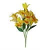 Leaf 60cm Artificial Lily Stem Yellow -HOMCO Garden Shop 60cm artificial lily stem yellow5060950401475 01c MP