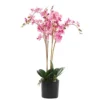 Leaf 60cm Artificial Luxury Orchid - Triple Stem - Pink Realistic Plant -HOMCO Garden Shop 60cm artificial luxury orchid triple stem pink realistic plant5060532970443 01c MP