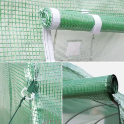 9m² Polyethylene Tunnel Greenhouse - 297x295x196cm - Thym - Green 7 9m² Polyethylene Tunnel Greenhouse - 297x295x196cm - Thym - Green -HOMCO Garden Shop 9m polyethylene tunnel greenhouse 297x295x196cm thym green3760287185643 03c MP