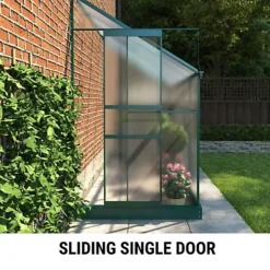 BillyOh Polycarbonate Lean-To Greenhouse - 4x6 Green -HOMCO Garden Shop billyoh polycarbonate lean to greenhouse 4x6 green5055715933513 03c MP