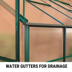 BillyOh Polycarbonate Lean-To Greenhouse - 4x6 Green -HOMCO Garden Shop billyoh polycarbonate lean to greenhouse 4x6 green5055715933513 06c MP