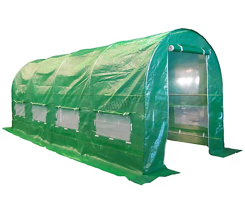 Birchtree Replacement Polytunnel Greenhouse PE Cover 5X2X2M Plant Grow Sheet Zipped Door 4 Birchtree Replacement Polytunnel Greenhouse PE Cover 5X2X2M Plant Grow Sheet Zipped Door - Image 2