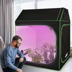 Costway 150x150x180cm Hydroponic Grow Tent Reflective Waterproof Grow Room Box -HOMCO Garden Shop costway 150x150x180cm hydroponic grow tent reflective waterproof grow room box6085649042172 04c MP
