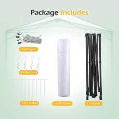 Costway Portable Garden Greenhouse Outdoor Mini Walk-in Greenhouse W/ PE Cover -HOMCO Garden Shop costway portable garden greenhouse outdoor mini walk in greenhouse w pe cover6085650607216 06c MP