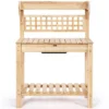 Costway Wooden Garden Potting Table Backyard Patio Balcony Workbench -HOMCO Garden Shop costway wooden garden potting table backyard patio balcony workbench6085649670900 01c MP