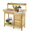 Costway Wooden Outdoor Potting Bench Table Garden Plant Bench Workstation -HOMCO Garden Shop costway wooden outdoor potting bench table garden plant bench workstation6085649041564 01c MP
