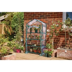 Draper 4-Tier Greenhouse 09972 -HOMCO Garden Shop draper 4 tier greenhouse 099725059482040740 04c MP