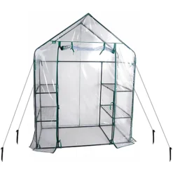 Easigear Walk In 4 Shelf Greenhouse/ Grow House W/ PVC Cover For Garden -HOMCO Garden Shop easigear walk in 4 shelf greenhouse grow house w pvc cover for garden5060704673158 03c MP