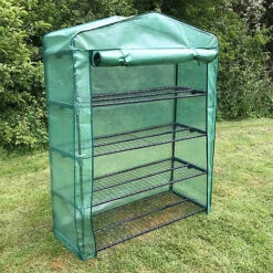 Extra Wide 4 Tier Reinforced Mini Greenhouse -HOMCO Garden Shop extra wide 4 tier reinforced mini greenhouse5060575103136 04c MP