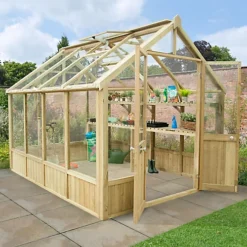 Forest Garden Vale Natural Timber 10x8 Greenhouse -HOMCO Garden Shop forest garden vale natural timber 10x8 greenhouse5013053153840 01i