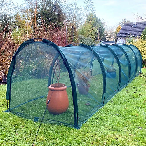 GardenSkill Pro Gro Garden Net Grow Tunnel Hoop House Plant Vegetable Allotment Cover 5x1m H 3 GardenSkill Pro Gro Garden Net Grow Tunnel Hoop House Plant Vegetable Allotment Cover 5x1m H