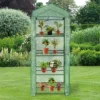 Greenhouse 4 Tier With PE Cover -HOMCO Garden Shop greenhouse 4 tier with pe cover5055986136729 01c MP