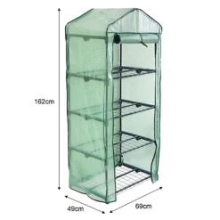 Greenhouse 4 Tier With PE Cover -HOMCO Garden Shop greenhouse 4 tier with pe cover5055986136729 03c MP