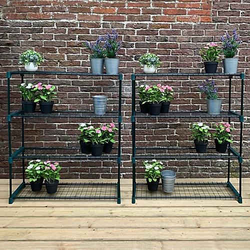 Greenhouse Staging Shelving Racking 4 Tier (Pack Of 4) 3 Greenhouse Staging Shelving Racking 4 Tier (Pack Of 4)