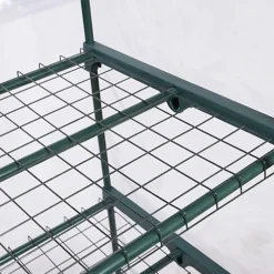Greenhouse With Easy-Fit Frame And Heavy Duty Cover - 4 Shelf -HOMCO Garden Shop greenhouse with easy fit frame and heavy duty cover 4 shelf5053360871341 04c MP