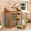 Hardwood Mini Greenhouse L X63 W X120 Hx144 Cm -HOMCO Garden Shop hardwood mini greenhouse l x63 w x120 hx144 cm5013856998228 01c MP