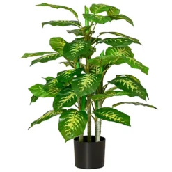 HOMCOM Artificial Evergreen Tree Fake Plant In Pot Indoor Outdoor Décor 95cm -HOMCO Garden Shop homcom artificial evergreen tree fake plant in pot indoor outdoor d cor 95cm5056534539795 02c MP