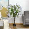 HOMCOM Artificial Realistic Wisteria Flower Tree Faux Plant For Indoor Décor -HOMCO Garden Shop homcom artificial realistic wisteria flower tree faux plant for indoor d cor5056534539740 01c MP