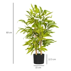 HOMCOM Potted Artificial Plants Bamboo Tree For Desk Indoor Outdoor, 60cm 8 HOMCOM Potted Artificial Plants Bamboo Tree For Desk Indoor Outdoor, 60cm -HOMCO Garden Shop homcom potted artificial plants bamboo tree for desk indoor outdoor 60cm5056602945961 03c MP