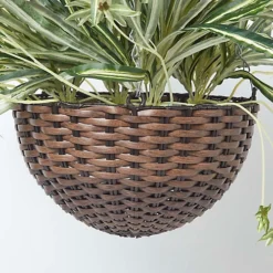 Homescapes Artificial Hanging Basket Spider Plant, 60 Cm -HOMCO Garden Shop homescapes artificial hanging basket spider plant 60 cm5056280712060 04c MP
