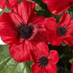 Homescapes Artificial Red Poppy Flower Arrangement In Grave Pot -HOMCO Garden Shop homescapes artificial red poppy flower arrangement in grave pot5055967485846 04c MP