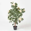 Homescapes Peach Artificial Peony Tree In Black Pot, 100 Cm Tall -HOMCO Garden Shop homescapes peach artificial peony tree in black pot 100 cm tall5056280708162 01c MP