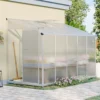 Livingandhome 10 X 4 Ft Lean To Polycarbonate Greenhouse With Window Opening And Base -HOMCO Garden Shop livingandhome 10 x 4 ft lean to polycarbonate greenhouse with window opening and base0735940255417 01c MP