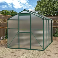 Livingandhome 10 X 6 Ft Polycarbonate Greenhouse Aluminium Frame Garden Green House,Green -HOMCO Garden Shop livingandhome 10 x 6 ft polycarbonate greenhouse aluminium frame garden green house green0735940226189 02c MP