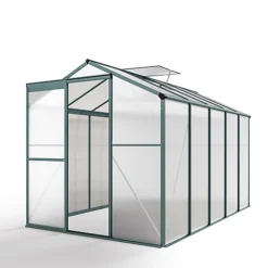 Livingandhome 10 X 6 Ft Polycarbonate Greenhouse Aluminium Frame Garden Green House,Green -HOMCO Garden Shop livingandhome 10 x 6 ft polycarbonate greenhouse aluminium frame garden green house green0735940226189 06c MP