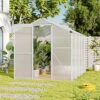 Livingandhome 10 X 6 Ft Polycarbonate Greenhouse Aluminium Frame Garden Green House,Silver -HOMCO Garden Shop livingandhome 10 x 6 ft polycarbonate greenhouse aluminium frame garden green house silver0735940250771 01c MP