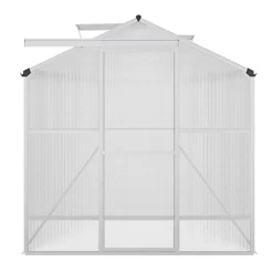 Livingandhome 10 X 6 Ft Polycarbonate Greenhouse Aluminium Frame Garden Green House,Silver -HOMCO Garden Shop livingandhome 10 x 6 ft polycarbonate greenhouse aluminium frame garden green house silver0735940250771 03c MP