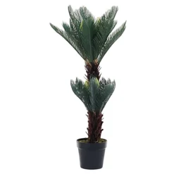 Livingandhome 2 Trunk Artificial Cycas Tree Indoor Decorative Plant In Black Pot 90 Cm -HOMCO Garden Shop livingandhome 2 trunk artificial cycas tree indoor decorative plant in black pot 90 cm0735940257992 03c MP