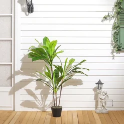 Livingandhome 3 Trunk Artificial Asplenium Nidus Tree House Plant Indoor Plant In Black Pot 105 Cm -HOMCO Garden Shop livingandhome 3 trunk artificial asplenium nidus tree house plant indoor plant in black pot 105 cm0735940251402 02c MP