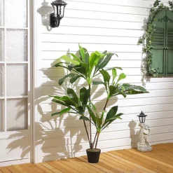 Livingandhome 4 Trunk Artificial Asplenium Nidus Tree House Plant Indoor Plant In Black Pot 125 Cm -HOMCO Garden Shop livingandhome 4 trunk artificial asplenium nidus tree house plant indoor plant in black pot 125 cm0735940251419 02c MP