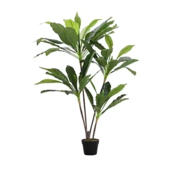 Livingandhome 4 Trunk Artificial Asplenium Nidus Tree House Plant Indoor Plant In Black Pot 125 Cm -HOMCO Garden Shop livingandhome 4 trunk artificial asplenium nidus tree house plant indoor plant in black pot 125 cm0735940251419 04c MP