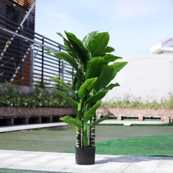 Livingandhome 4 Trunk Artificial Fortune Tree Indoor Decorative Plant In Black Pot 190 Cm -HOMCO Garden Shop livingandhome 4 trunk artificial fortune tree indoor decorative plant in black pot 190 cm0735940258357 02c MP