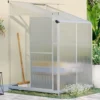 Livingandhome 4 X 4 Ft Lean To Polycarbonate Greenhouse With Window Opening And Base -HOMCO Garden Shop livingandhome 4 x 4 ft lean to polycarbonate greenhouse with window opening and base0735940255479 01c MP