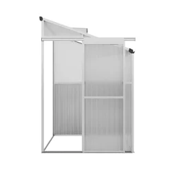 Livingandhome 4 X 4 Ft Lean To Polycarbonate Greenhouse With Window Opening -HOMCO Garden Shop livingandhome 4 x 4 ft lean to polycarbonate greenhouse with window opening0735940255486 04c MP