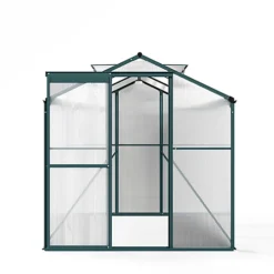 Livingandhome 6 X 6 Ft Polycarbonate Greenhouse Aluminium Frame Garden Green House,Green 9 Livingandhome 6 X 6 Ft Polycarbonate Greenhouse Aluminium Frame Garden Green House,Green -HOMCO Garden Shop livingandhome 6 x 6 ft polycarbonate greenhouse aluminium frame garden green house green0735940248938 04c MP