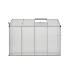 Livingandhome 8 X 4 Ft Lean To Polycarbonate Greenhouse With Sliding Door And Window -HOMCO Garden Shop livingandhome 8 x 4 ft lean to polycarbonate greenhouse with sliding door and window0735940255448 03c MP