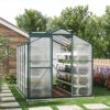 Livingandhome 8 X 6 Ft Polycarbonate Greenhouse Aluminium Frame Garden Green House With Base Foundation,Green 2 Livingandhome 8 X 6 Ft Polycarbonate Greenhouse Aluminium Frame Garden Green House With Base Foundation,Green -HOMCO Garden Shop livingandhome 8 x 6 ft polycarbonate greenhouse aluminium frame garden green house with base foundation green0735940226196 01c MP