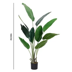 Livingandhome Artificial Banana Tree House Plant Indoor Plant In Black Pot 160 Cm -HOMCO Garden Shop livingandhome artificial banana tree house plant indoor plant in black pot 160 cm0735940276252 06c MP